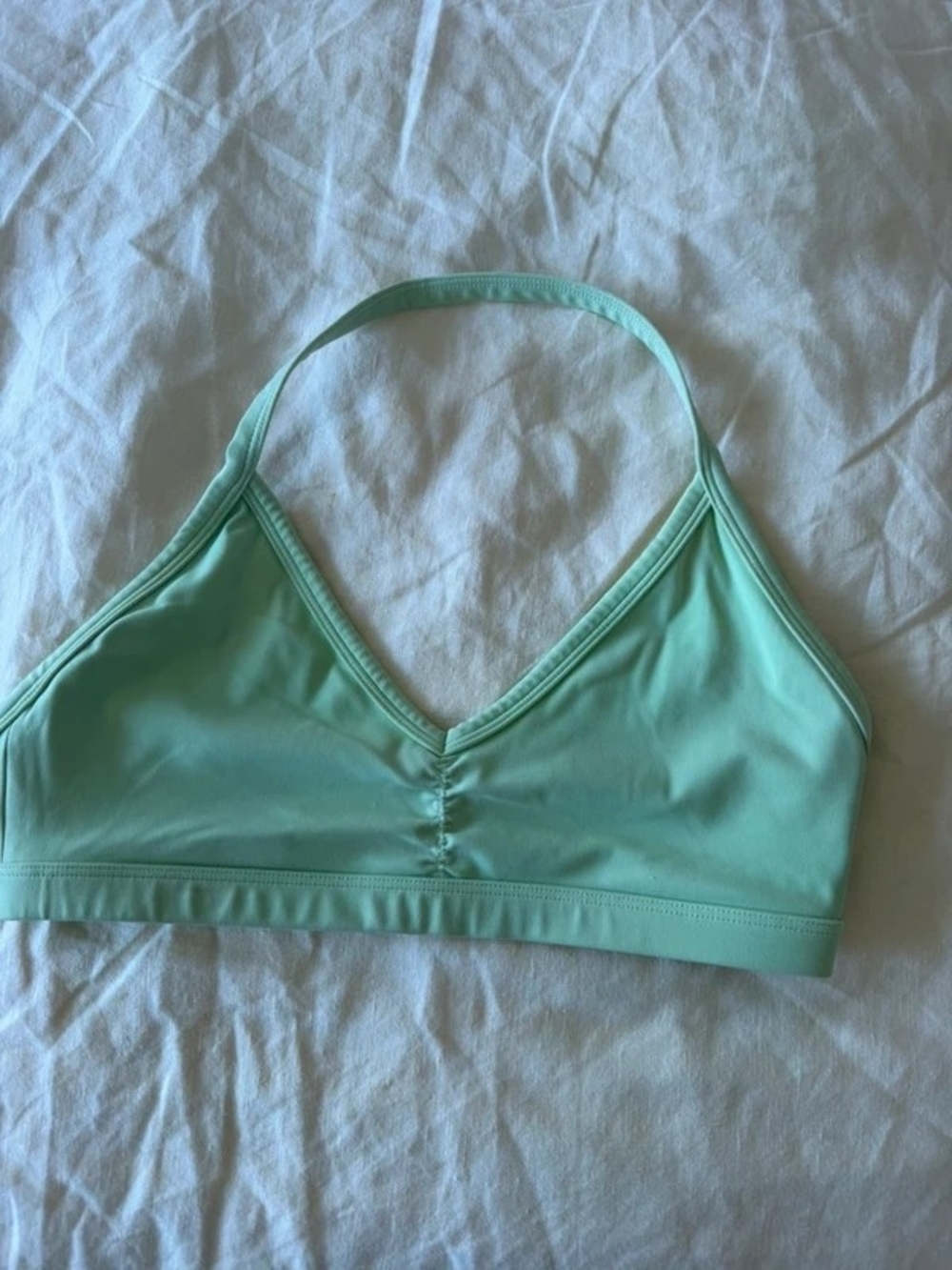 Women's Mint Green Swim Bikini Top - Halter Bralette